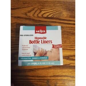 Meijer Disposable Bottle Liners (50) 4oz Free Shipping New Sealed
